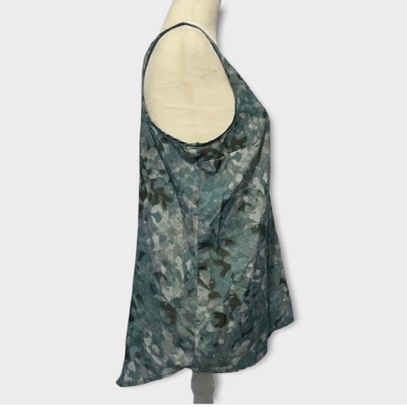 Mossimo Women's Racerback Tank Top Size S/P Abstract Sheer Blouse - Picture 2 of 6